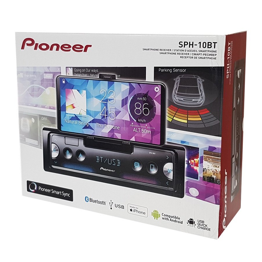 Pioneer SPH-10BT ��������� ������ ��������� 1-DIN ���� � ��������-�������� INCAR