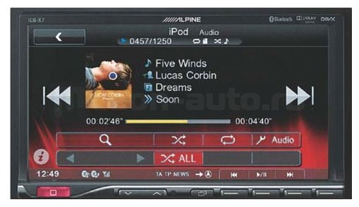 Alpine ICS-X7 ������������� 2DIN ���� � ��������-�������� INCAR