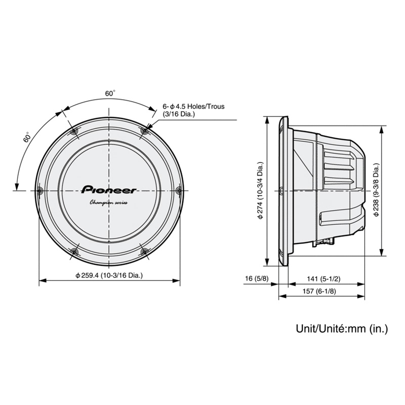 Pioneer TS-W259D4 ���� � ��������-�������� INCAR