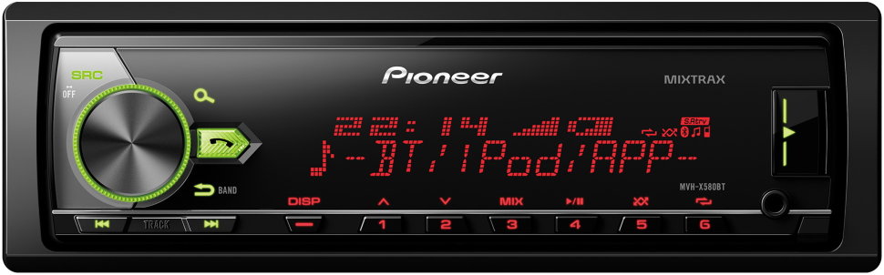 Pioneer MVH-X580BT ������������� ���� � ��������-�������� INCAR