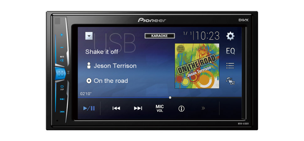 Pioneer MVH-A100V ��������� 2 DIN ���� � ��������-�������� INCAR