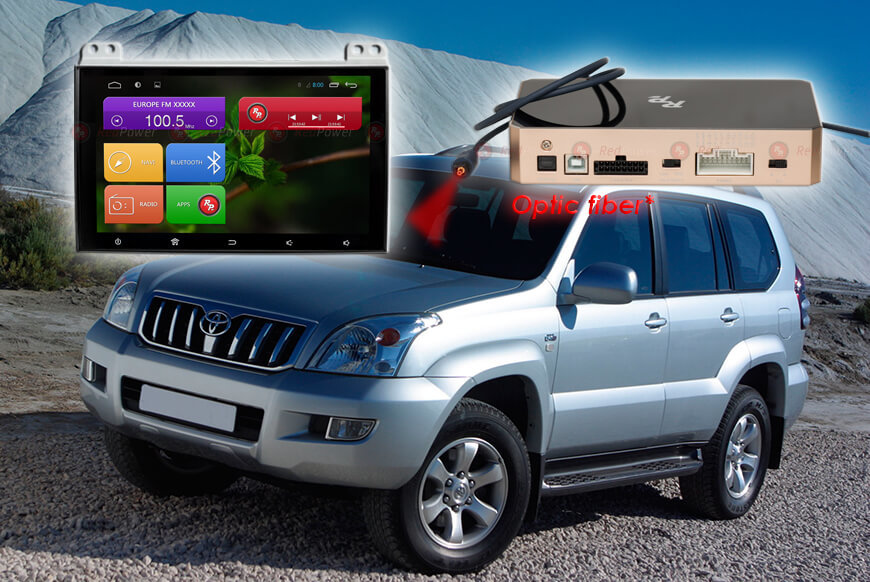 ������� ��������� Toyota Land Cruiser Prado 120 02-09, Lexus GX470 02-09 Android 7, WiFi, 4����, 9.0" (RedPower 31182 IPS DSP) ���� � ��������-�������� INCAR