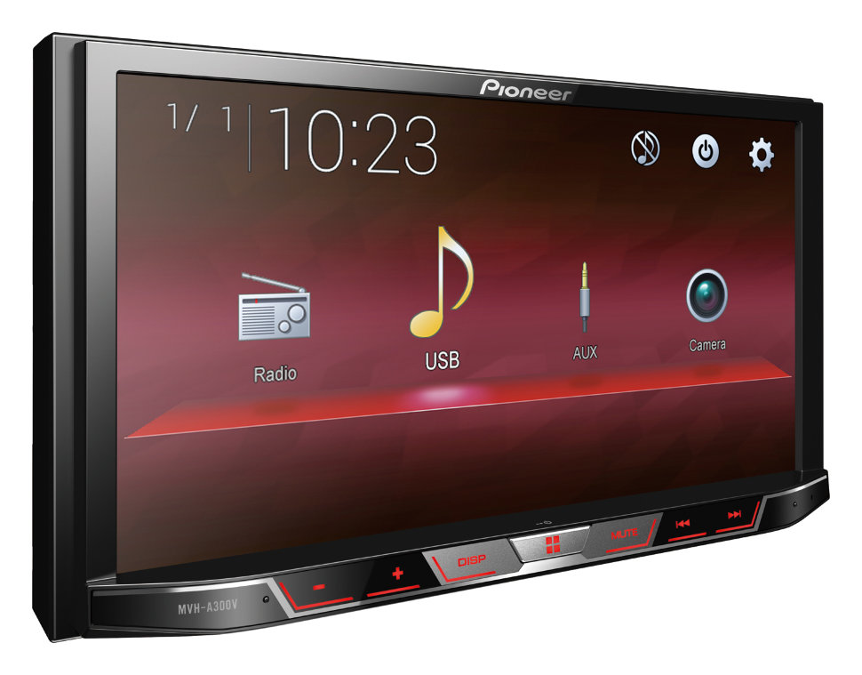 Pioneer MVH-A300V ��������� 2 DIN ���� � ��������-�������� INCAR
