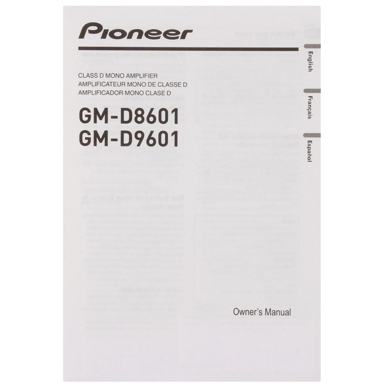 Pioneer GM-D9601 ���� � ��������-�������� INCAR
