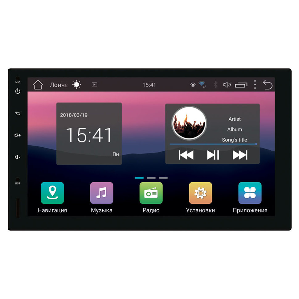 SWAT AHR-4580 ������������� ��������� 2 DIN � ���������� (Android 7) ���� � ��������-�������� INCAR