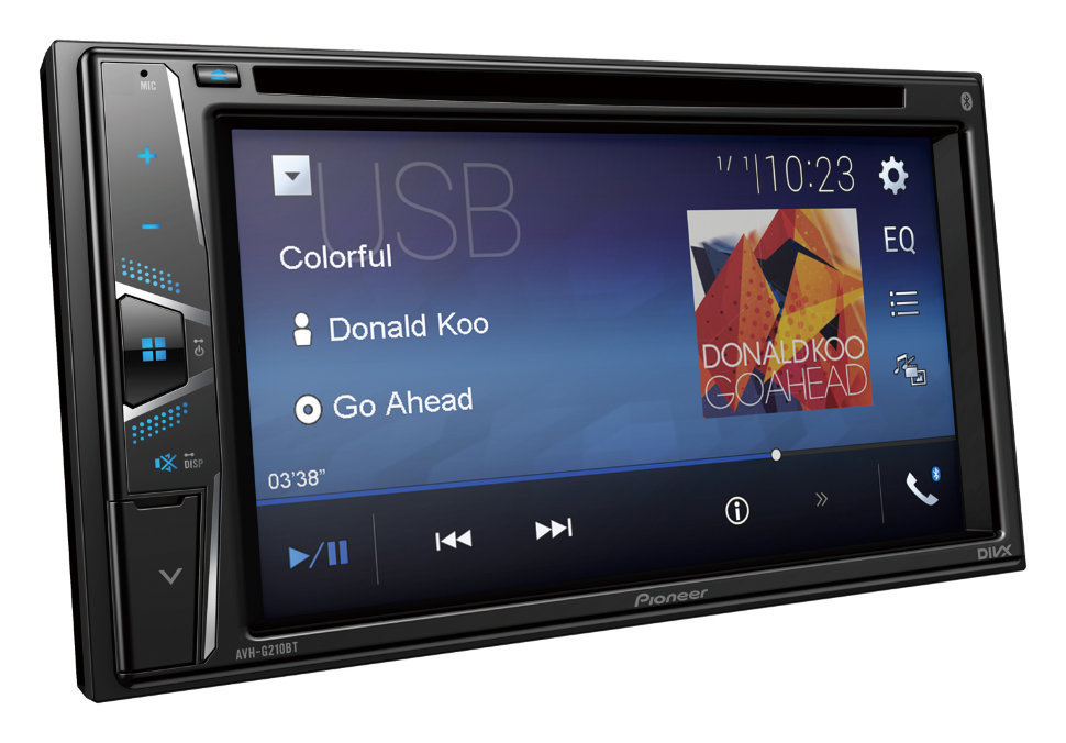 Pioneer AVH-G210BT ������������� 2DIN CD/DVD/BT ���� � ��������-�������� INCAR