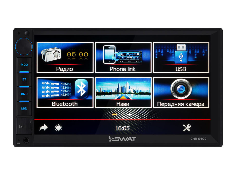 ��������� SWAT CHR-6100 ������������� 2 DIN ���� � ��������-�������� INCAR