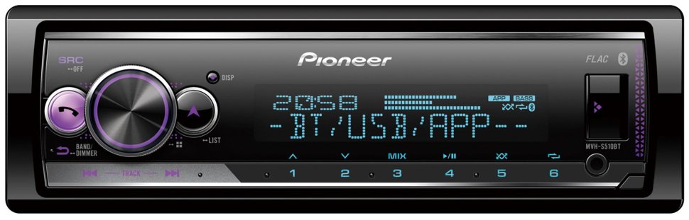 Pioneer MVH-S510BT ������������� ���� � ��������-�������� INCAR