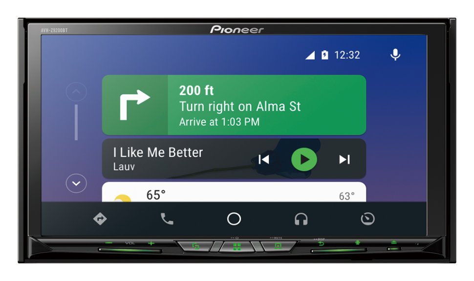 Pioneer AVH-Z9200BT ������������� 2DIN ���� � ��������-�������� INCAR