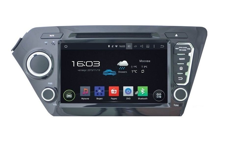 ������� ��������� Kia Rio 11-15 Android 4.4.4, 7", DVD, WiFi, 4���� (Incar AHR-0886) ���� � ��������-�������� INCAR