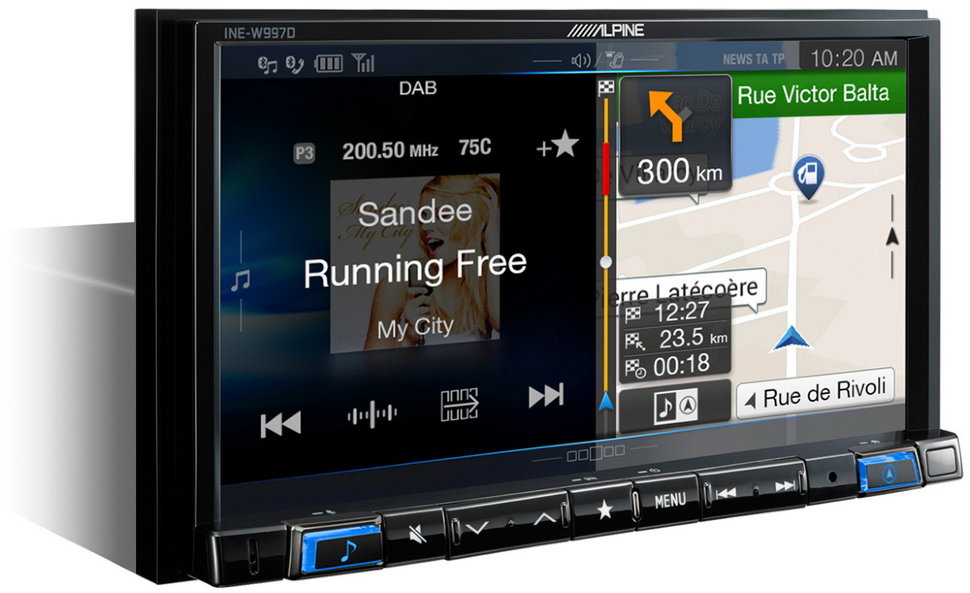 Alpine INE-W997D ������������� �������� ���� � ��������-�������� INCAR