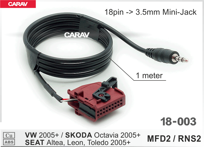 AUX ������� CARAV 18-003 VOLKSWAGEN ���� � ��������-�������� INCAR