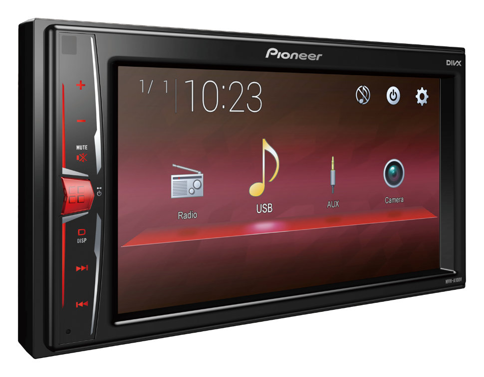 Pioneer MVH-A100V ��������� 2 DIN ���� � ��������-�������� INCAR