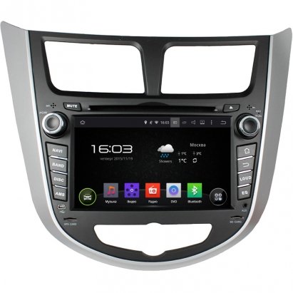 ������� ��������� Hyundai Solaris 10+ Incar AHR-2487 Android 5.1, 7", DVD, WiFi, 4���� ���� � ��������-�������� INCAR