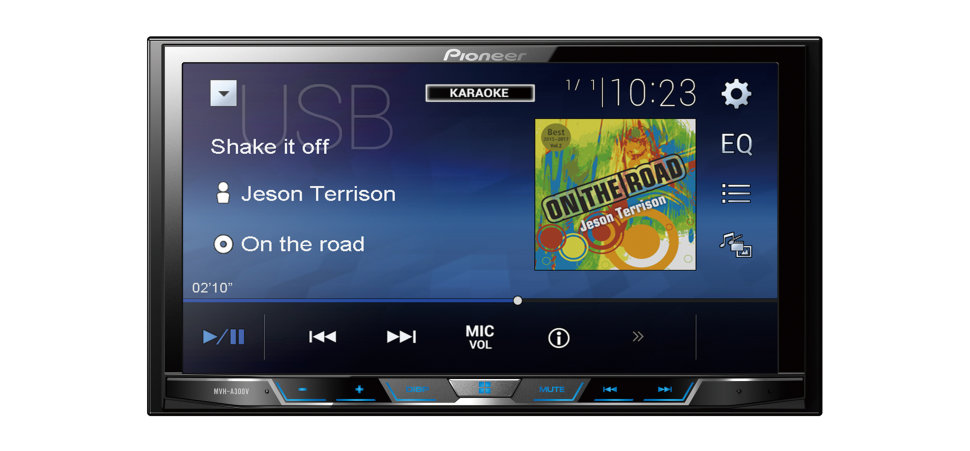 Pioneer MVH-A300V ��������� 2 DIN ���� � ��������-�������� INCAR