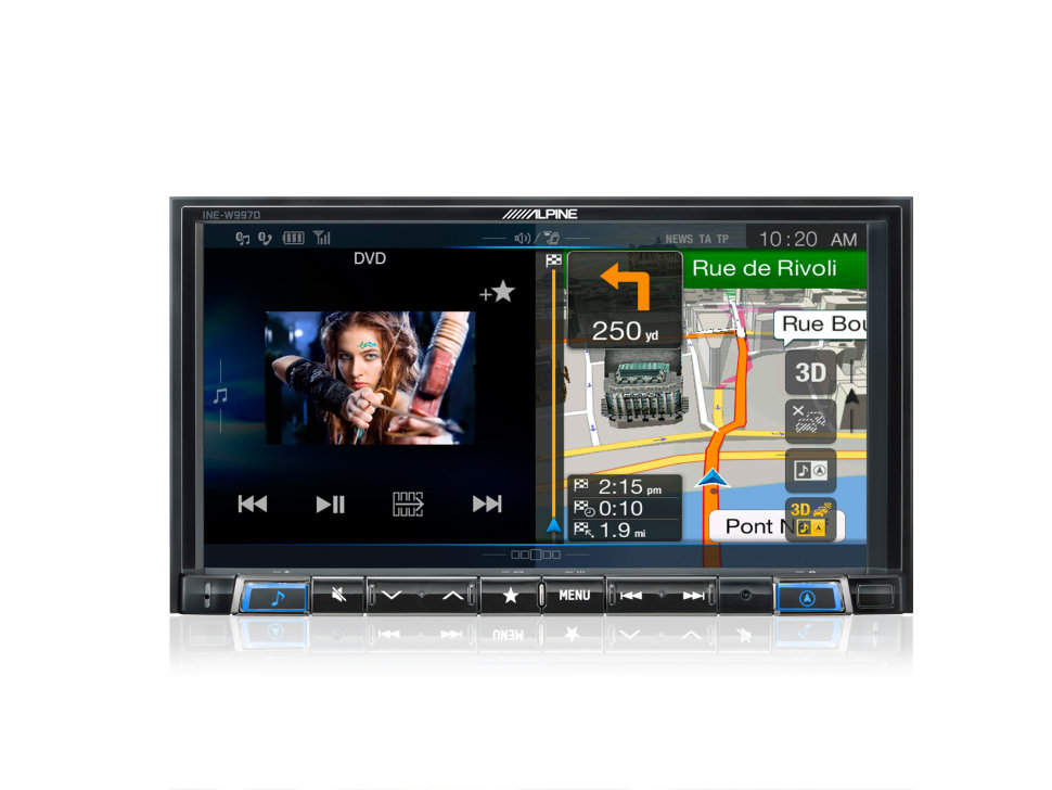 Alpine INE-W997D ������������� �������� ���� � ��������-�������� INCAR